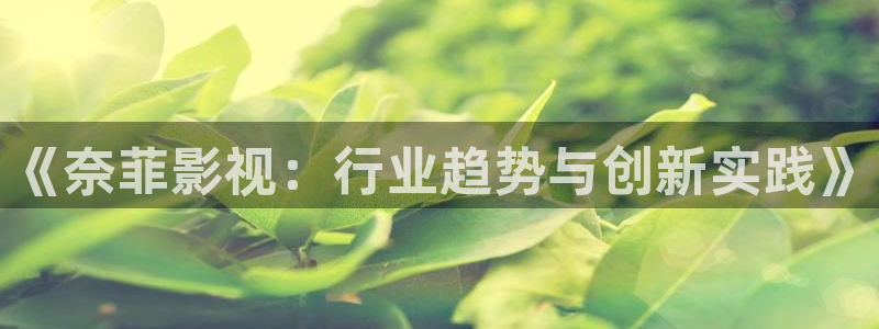 酷客影院善良的嫂子：《奈菲影视：行业趋势与创新实践》